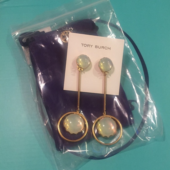 tory burch // opalescent statement drop earrings - Picture 5 of 7